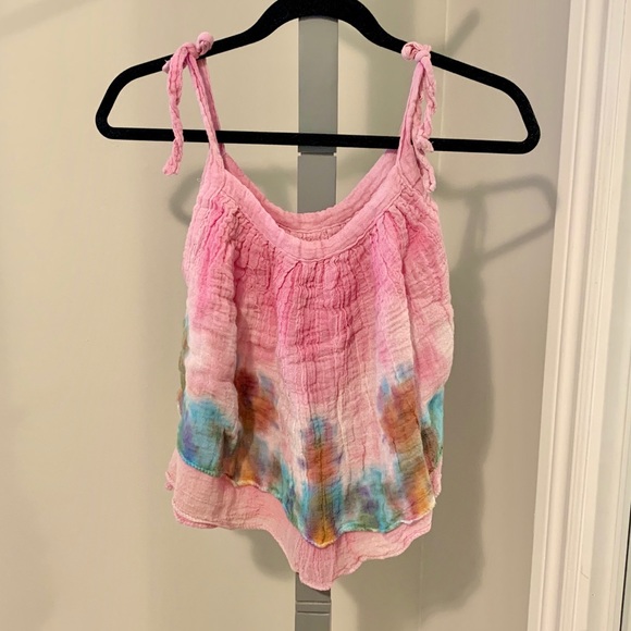 ☀️ 4/$25 Tye-Dye Flowy Crop Top - Picture 1 of 3